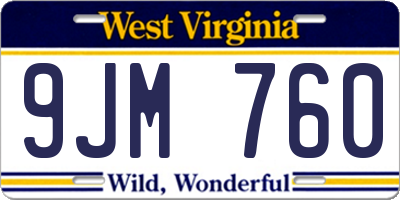 WV license plate 9JM760