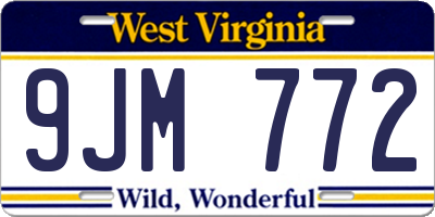 WV license plate 9JM772
