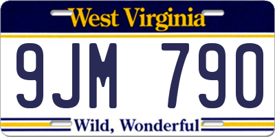 WV license plate 9JM790
