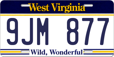 WV license plate 9JM877