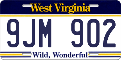 WV license plate 9JM902