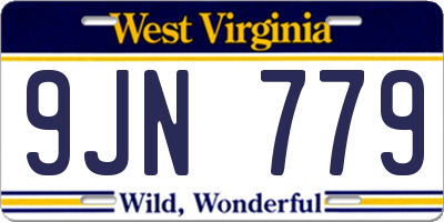 WV license plate 9JN779