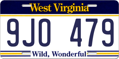 WV license plate 9JO479