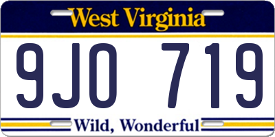 WV license plate 9JO719