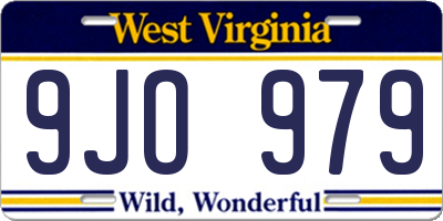 WV license plate 9JO979