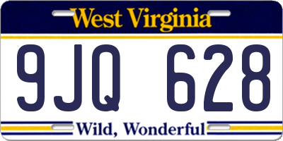 WV license plate 9JQ628
