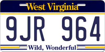 WV license plate 9JR964