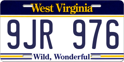 WV license plate 9JR976