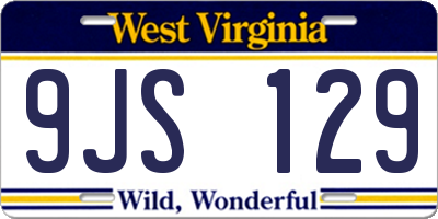 WV license plate 9JS129