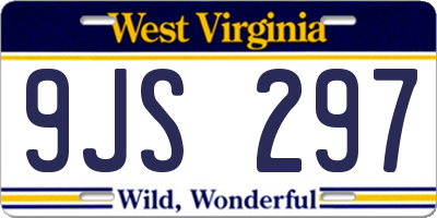 WV license plate 9JS297