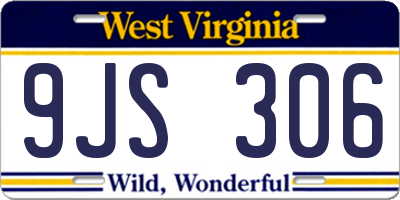 WV license plate 9JS306