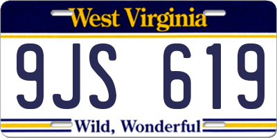 WV license plate 9JS619