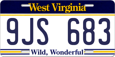 WV license plate 9JS683