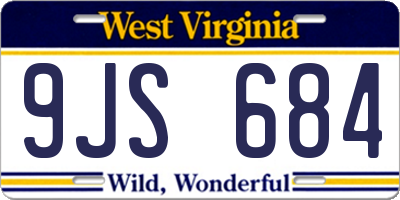 WV license plate 9JS684