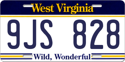 WV license plate 9JS828