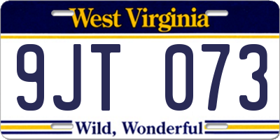 WV license plate 9JT073
