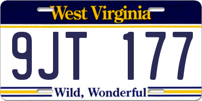 WV license plate 9JT177