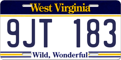 WV license plate 9JT183