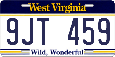 WV license plate 9JT459