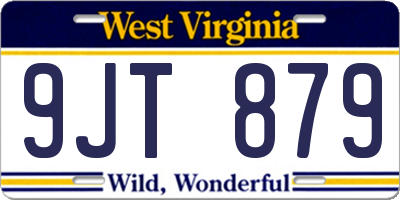 WV license plate 9JT879