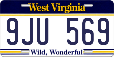 WV license plate 9JU569