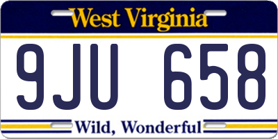 WV license plate 9JU658