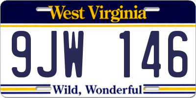 WV license plate 9JW146