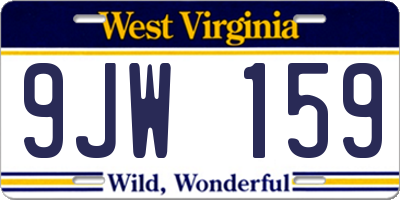 WV license plate 9JW159