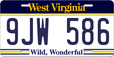 WV license plate 9JW586