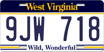 WV license plate 9JW718