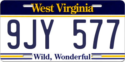 WV license plate 9JY577