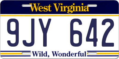 WV license plate 9JY642