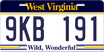 WV license plate 9KB191