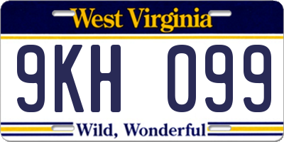 WV license plate 9KH099