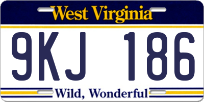 WV license plate 9KJ186