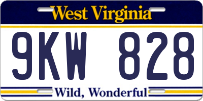 WV license plate 9KW828