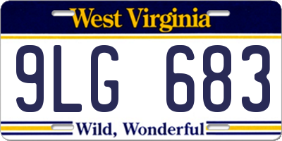 WV license plate 9LG683