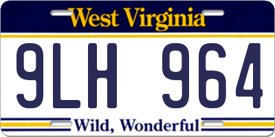 WV license plate 9LH964