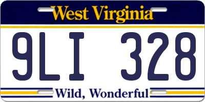 WV license plate 9LI328