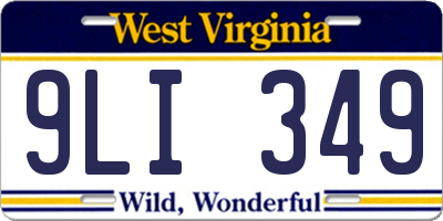 WV license plate 9LI349