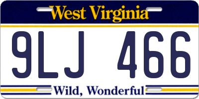 WV license plate 9LJ466