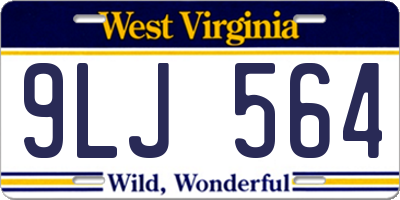 WV license plate 9LJ564