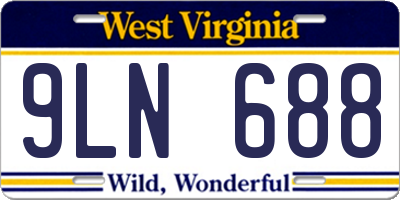 WV license plate 9LN688