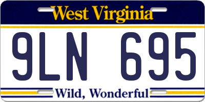 WV license plate 9LN695