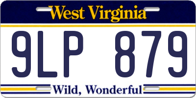WV license plate 9LP879