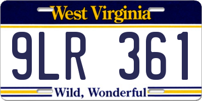 WV license plate 9LR361