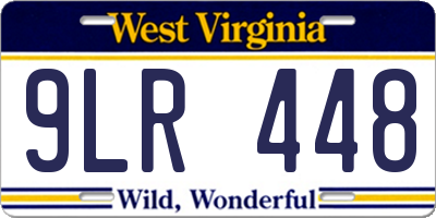 WV license plate 9LR448