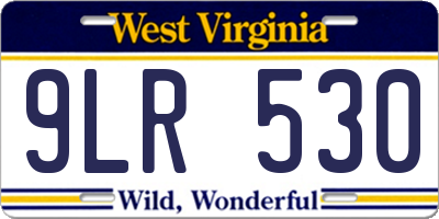 WV license plate 9LR530
