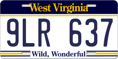 WV license plate 9LR637