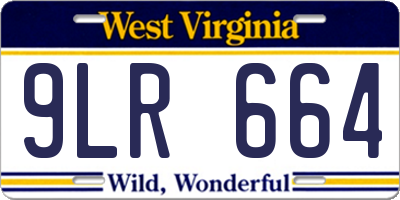 WV license plate 9LR664